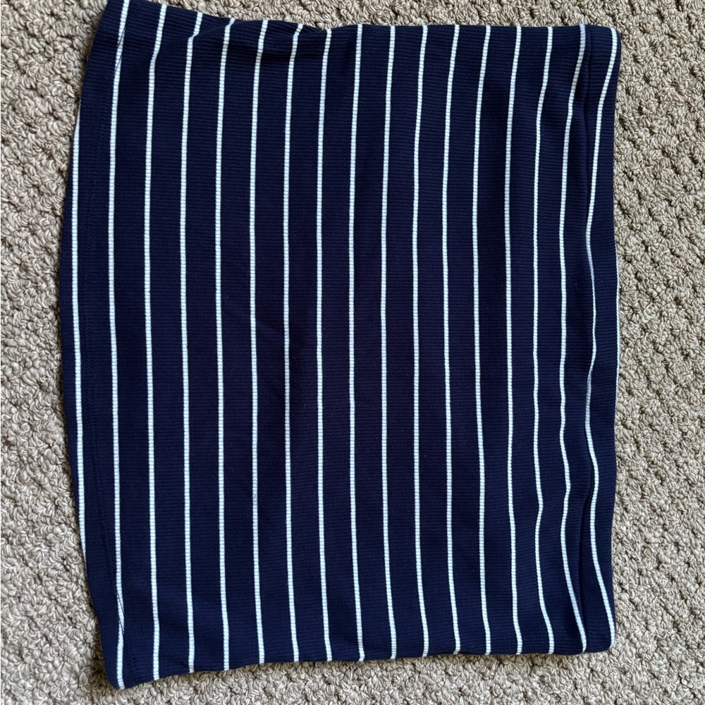 A New Day Blue and White Mini Pencil Skirt